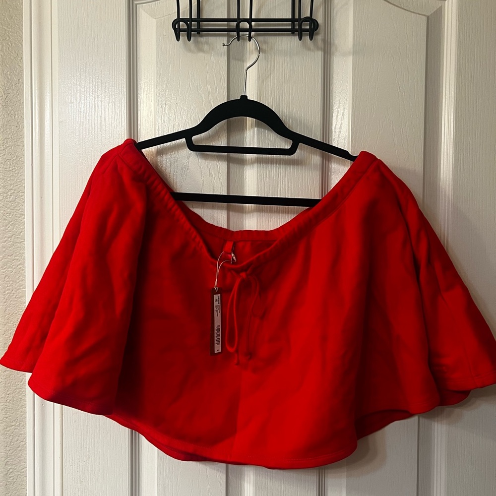 SKIMS Cotton Fleece Mini Skirt - Ruby
